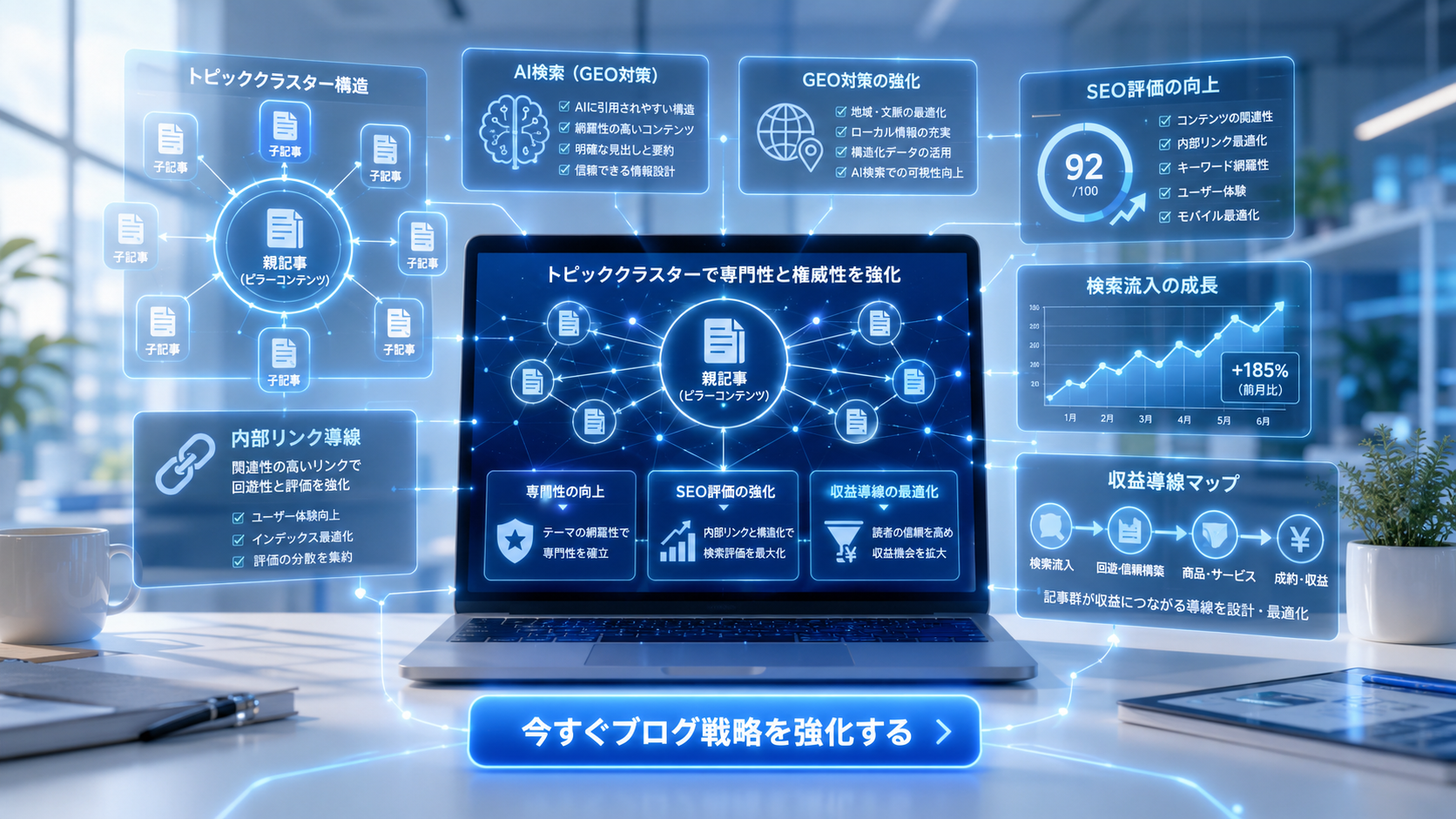 トピッククラスターでSEOとGEO対策を強化するブログ戦略