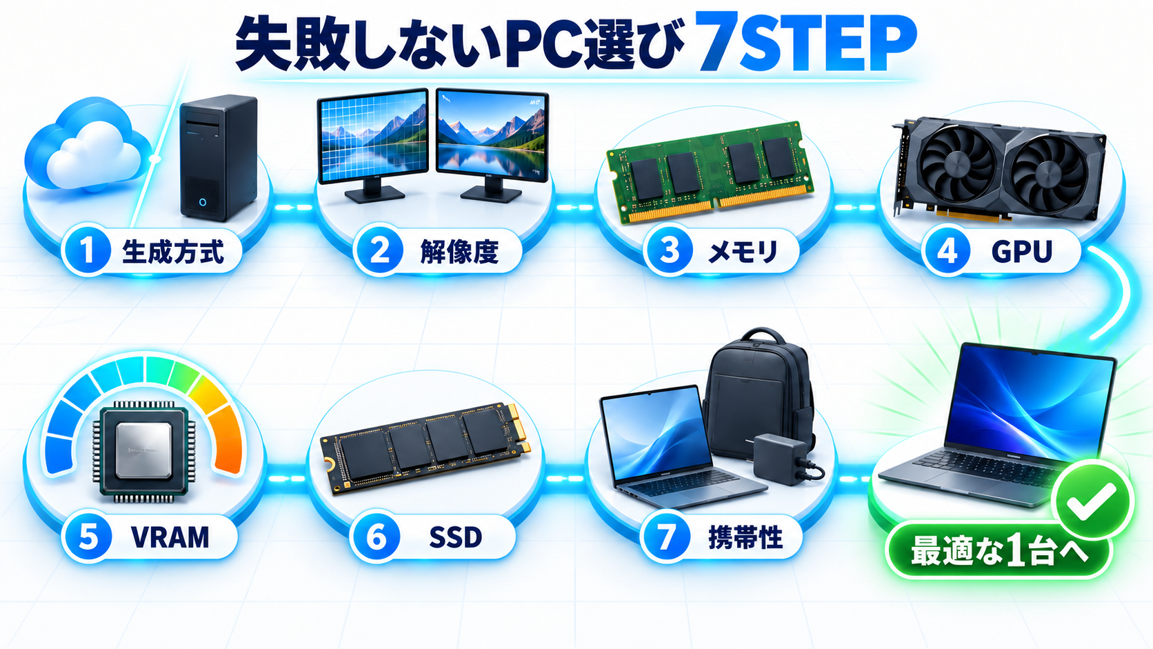 AI動画生成向けノートPCを選ぶ7ステップ