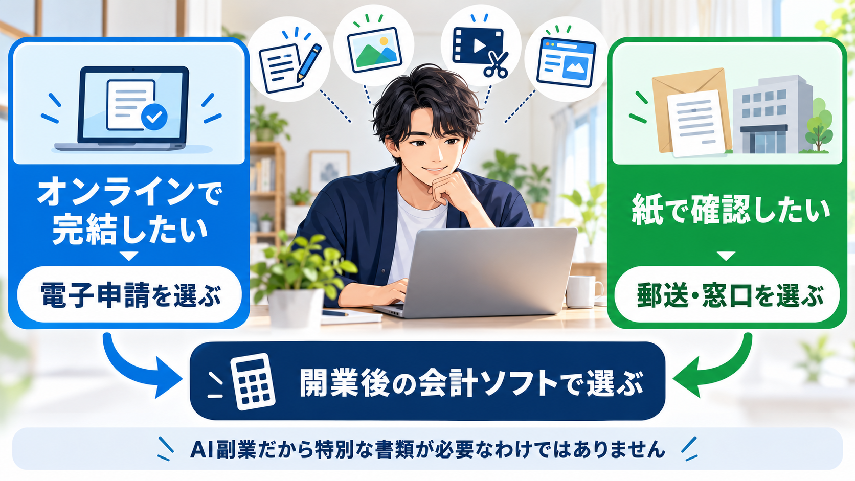AI副業でfreee開業と弥生のどちらを選ぶかの診断